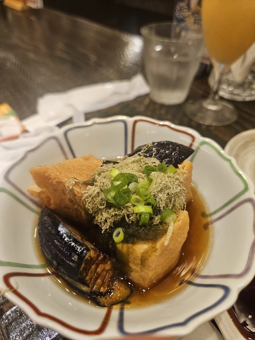 18:54 炸豆腐與茄子煮物，撒絲狀昆布
